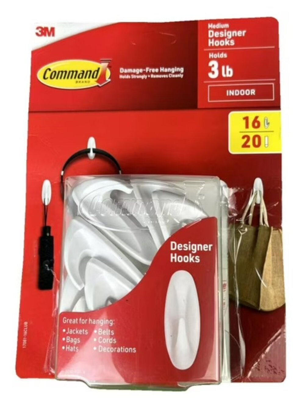 3M Command Indoor Medium Designer Hanging Hooks